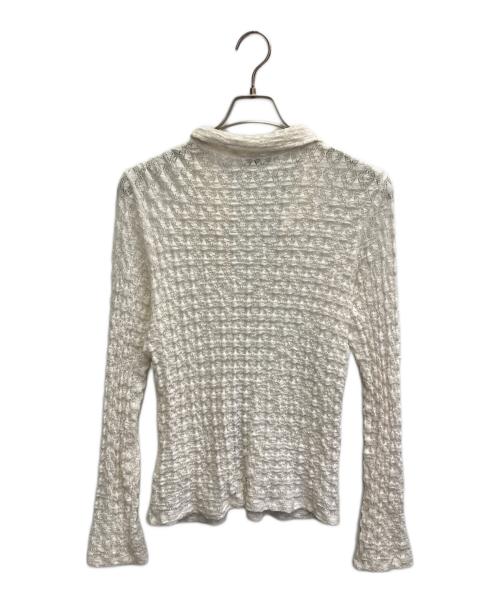 CODEA（コードエー）CODEA (コードエー) shrink lace blouse ホワイト サイズ:Fの古着・服飾アイテム