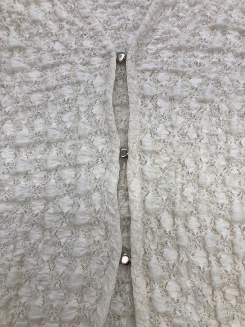CODEA（コードエー）CODEA (コードエー) shrink lace blouse ホワイト サイズ:Fの古着・服飾アイテム