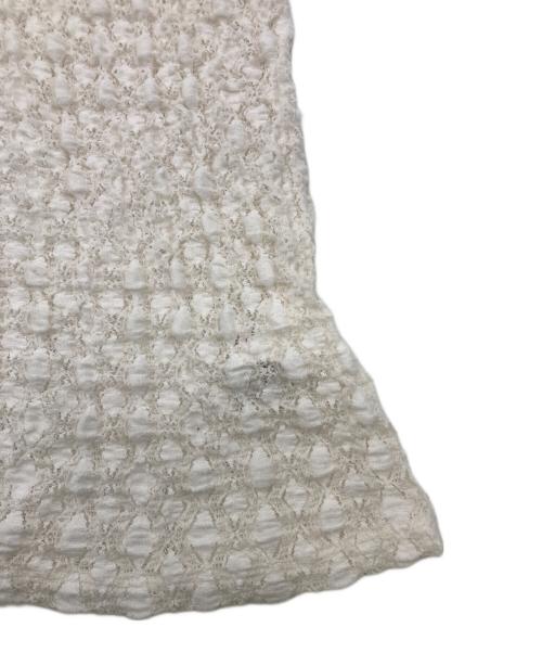 CODEA（コードエー）CODEA (コードエー) shrink lace blouse ホワイト サイズ:Fの古着・服飾アイテム