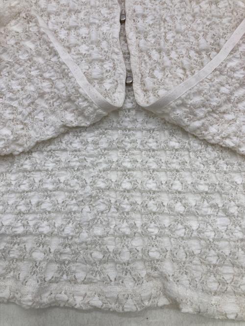 CODEA（コードエー）CODEA (コードエー) shrink lace blouse ホワイト サイズ:Fの古着・服飾アイテム