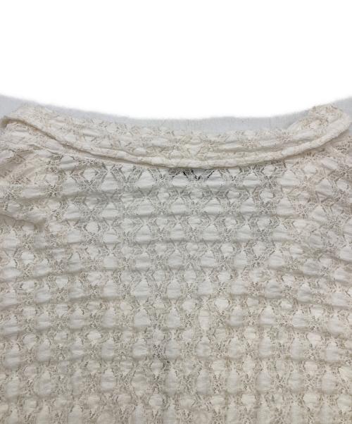 CODEA（コードエー）CODEA (コードエー) shrink lace blouse ホワイト サイズ:Fの古着・服飾アイテム