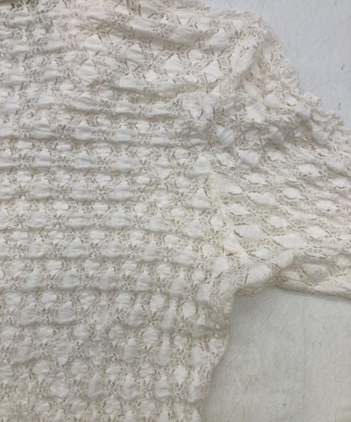 CODEA（コードエー）CODEA (コードエー) shrink lace blouse ホワイト サイズ:Fの古着・服飾アイテム