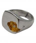 TOM WOODトムウッド）の古着「Mined Ring Large Diamond」｜シルバー×ゴールド
