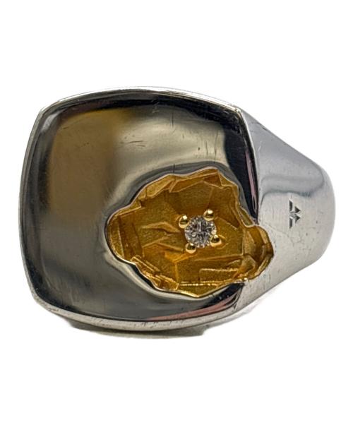 TOM WOOD（トムウッド）TOM WOOD (トムウッド) Mined Ring Large Diamond シルバー×ゴールド サイズ:14号の古着・服飾アイテム
