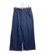 Max Mara WEEK END LINEマックスマーラ ウイークエンドライン）の古着「Vega wide cotton jeans」｜ネイビー