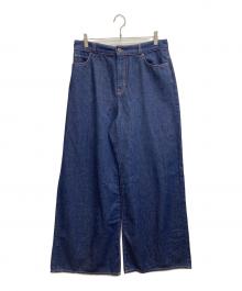 Max Mara WEEK END LINE（マックスマーラ ウイークエンドライン）の古着「Vega wide cotton jeans」｜ネイビー