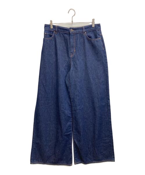 Max Mara WEEK END LINE（マックスマーラ ウイークエンドライン）MAX MARA WEEK END LINE (マックスマーラ ウイークエンドライン) Vega wide cotton jeans ネイビー サイズ:48の古着・服飾アイテム