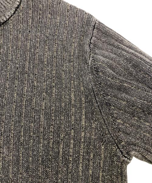 BEAMS（ビームス）BEAMS (ビームス) リラックスフィット フェード スタンド フルジップ ニット ブラック×ホワイト サイズ:Mの古着・服飾アイテム