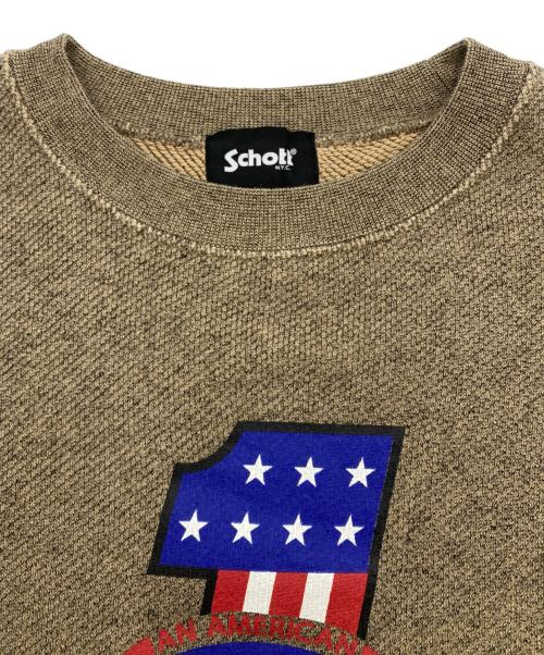 Schott（ショット）Schott (ショット) SALT AND PEPPER SWEAT ベージュ サイズ:Lの古着・服飾アイテム