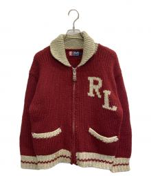 CHAPS RALPH LAUREN（チャップス ラルフローレン）の古着「カウチンニットジャケット」｜レッド