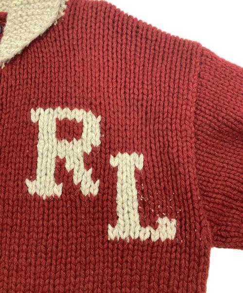 CHAPS RALPH LAUREN（チャップス ラルフローレン）CHAPS RALPH LAUREN (チャップス ラルフローレン) カウチンニットジャケット レッド サイズ:Lの古着・服飾アイテム