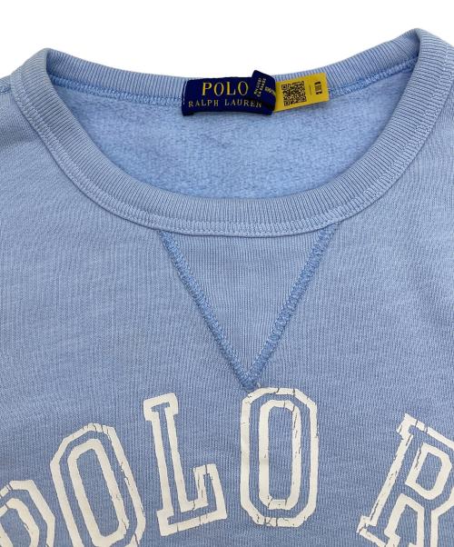 POLO RALPH LAUREN（ポロ・ラルフローレン）POLO RALPH LAUREN (ポロ・ラルフローレン) プリントスウェット スカイブルー サイズ:Lの古着・服飾アイテム