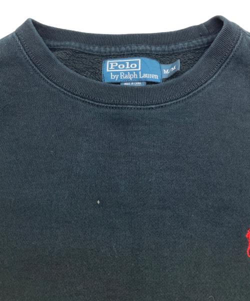 POLO RALPH LAUREN（ポロ・ラルフローレン）POLO RALPH LAUREN (ポロ・ラルフローレン) 刺繍ポニーースウェット ブラック サイズ:Mの古着・服飾アイテム