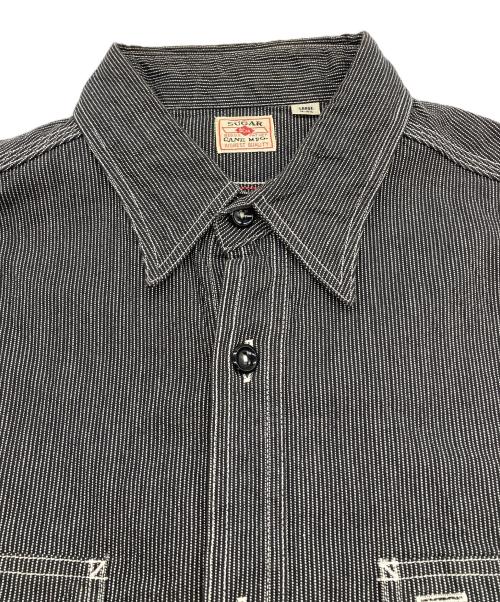 SUGAR CANE（シュガーケーン）SUGAR CANE (シュガーケーン) JEAN CORD WORK SHIRT グレー サイズ:Lの古着・服飾アイテム