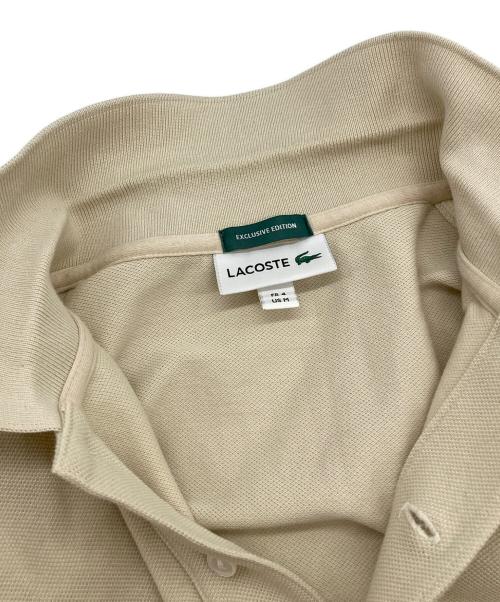 LACOSTE（ラコステ）LACOSTE (ラコステ) JOURNAL STANDARD (ジャーナルスタンダード) 鹿の子ポロシャツ ベージュ サイズ:Mの古着・服飾アイテム