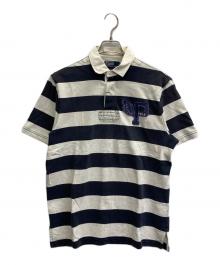 POLO RALPH LAUREN（ポロ・ラルフローレン）の古着「ボーダーポロシャツ」｜ネイビー×グレー