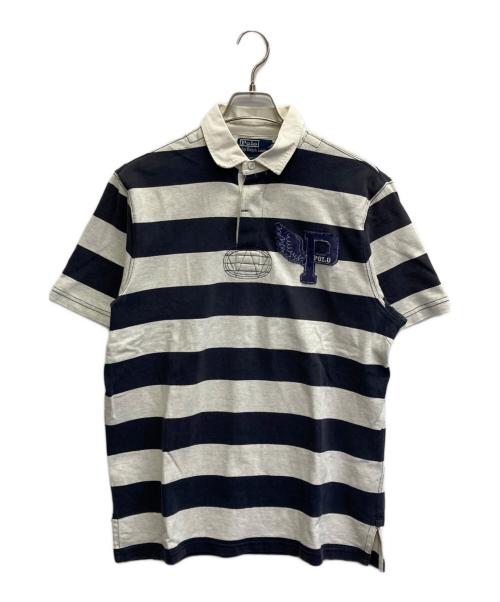 POLO RALPH LAUREN（ポロ・ラルフローレン）POLO RALPH LAUREN (ポロ・ラルフローレン) ボーダーポロシャツ ネイビー×グレー サイズ:Mの古着・服飾アイテム