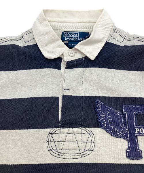 POLO RALPH LAUREN（ポロ・ラルフローレン）POLO RALPH LAUREN (ポロ・ラルフローレン) ボーダーポロシャツ ネイビー×グレー サイズ:Mの古着・服飾アイテム