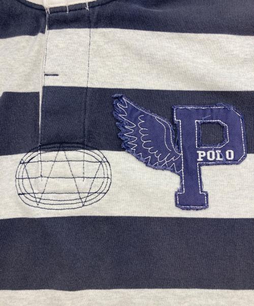 POLO RALPH LAUREN（ポロ・ラルフローレン）POLO RALPH LAUREN (ポロ・ラルフローレン) ボーダーポロシャツ ネイビー×グレー サイズ:Mの古着・服飾アイテム