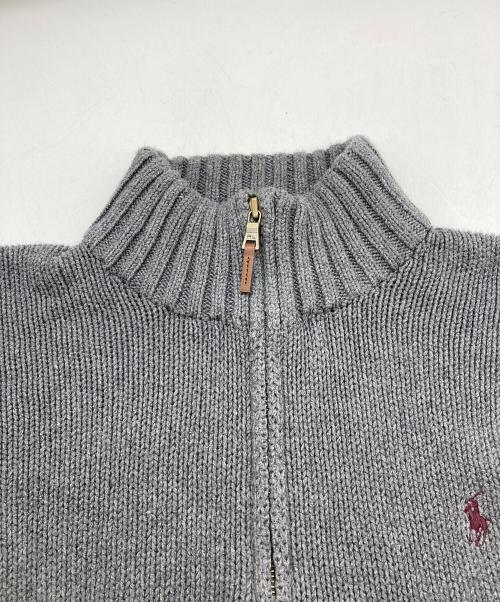 POLO RALPH LAUREN（ポロ・ラルフローレン）POLO RALPH LAUREN (ポロ・ラルフローレン) ハーフジップニット グレー サイズ:Lの古着・服飾アイテム