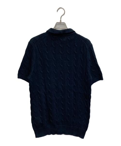 POLO RALPH LAUREN（ポロ・ラルフローレン）POLO RALPH LAUREN (ポロ・ラルフローレン) 半袖ケーブルニット ブラック サイズ:Mの古着・服飾アイテム