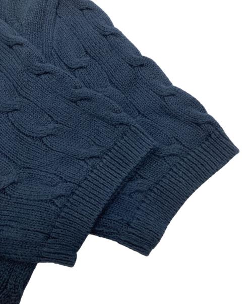 POLO RALPH LAUREN（ポロ・ラルフローレン）POLO RALPH LAUREN (ポロ・ラルフローレン) 半袖ケーブルニット ブラック サイズ:Mの古着・服飾アイテム