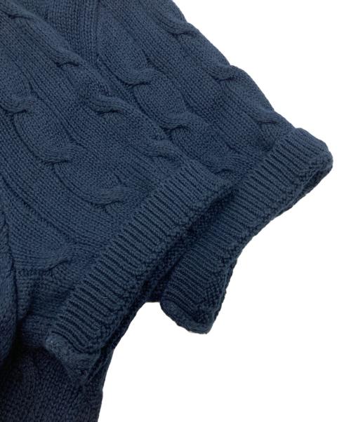 POLO RALPH LAUREN（ポロ・ラルフローレン）POLO RALPH LAUREN (ポロ・ラルフローレン) 半袖ケーブルニット ブラック サイズ:Mの古着・服飾アイテム