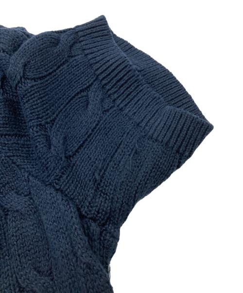 POLO RALPH LAUREN（ポロ・ラルフローレン）POLO RALPH LAUREN (ポロ・ラルフローレン) 半袖ケーブルニット ブラック サイズ:Mの古着・服飾アイテム