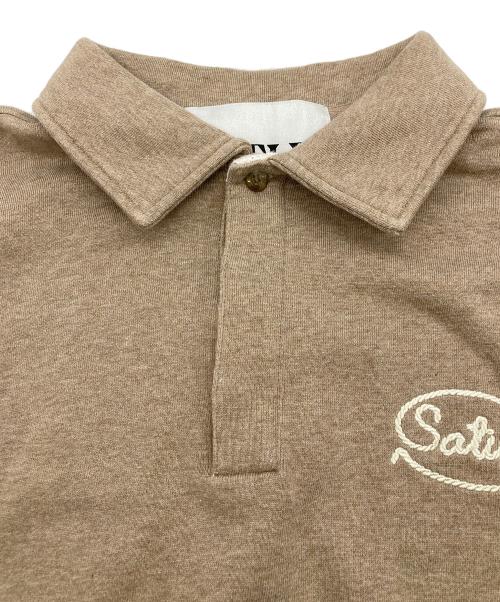 SATUR（セター）SATUR (セター) Rope Logo Loose Fit Collar Sweatshirt ブラウン サイズ:Sの古着・服飾アイテム