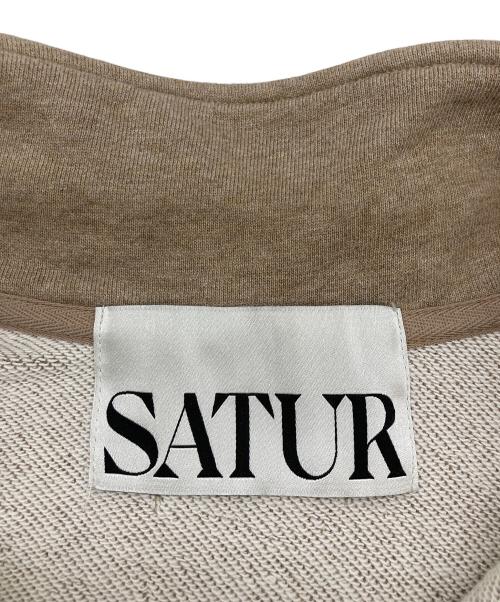 SATUR（セター）SATUR (セター) Rope Logo Loose Fit Collar Sweatshirt ブラウン サイズ:Sの古着・服飾アイテム