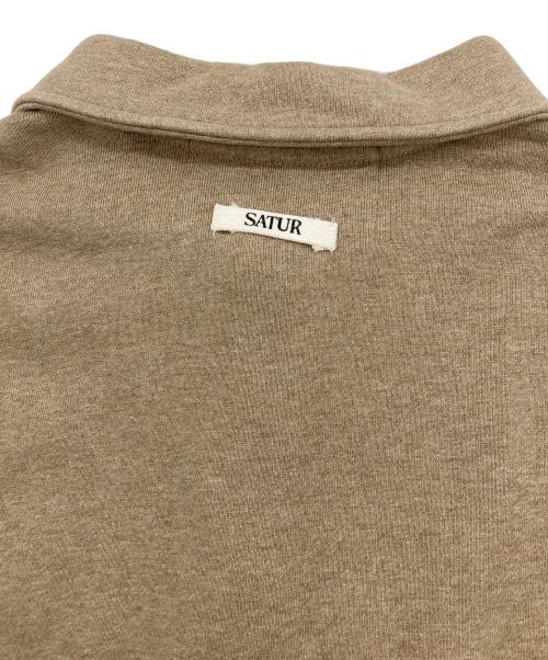 SATUR（セター）SATUR (セター) Rope Logo Loose Fit Collar Sweatshirt ブラウン サイズ:Sの古着・服飾アイテム