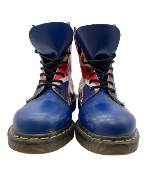 Dr.Martens（ドクターマーチン）Dr.Martens (ドクターマーチン) ユニオンジャック 1460 8ホールブーツ ブルー×レッド サイズ:8の古着・服飾アイテム