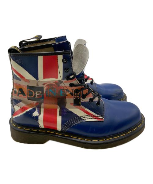 Dr.Martens（ドクターマーチン）Dr.Martens (ドクターマーチン) ユニオンジャック 1460 8ホールブーツ ブルー×レッド サイズ:8の古着・服飾アイテム