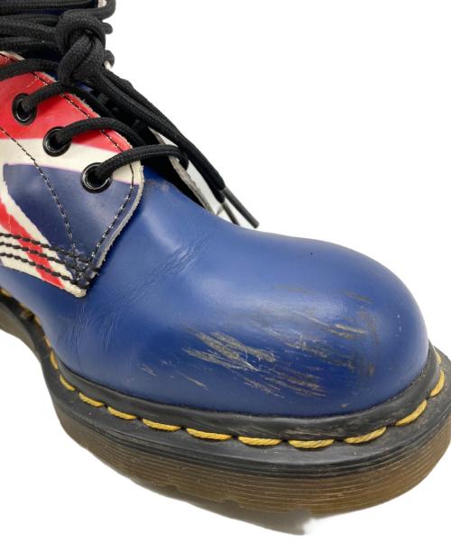 Dr.Martens（ドクターマーチン）Dr.Martens (ドクターマーチン) ユニオンジャック 1460 8ホールブーツ ブルー×レッド サイズ:8の古着・服飾アイテム