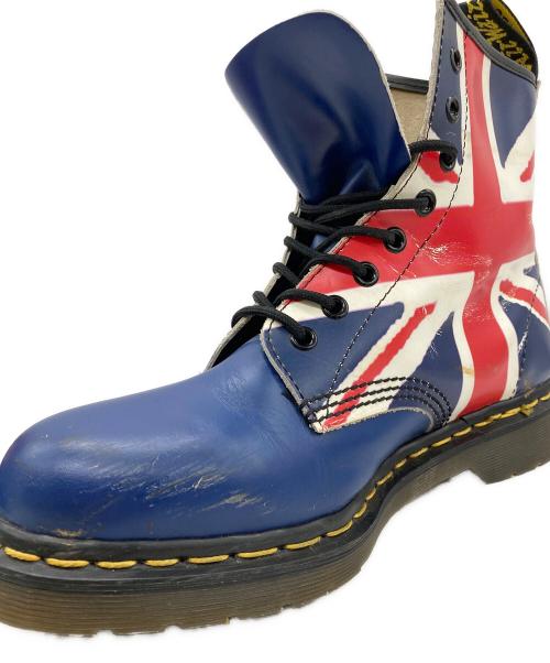 Dr.Martens（ドクターマーチン）Dr.Martens (ドクターマーチン) ユニオンジャック 1460 8ホールブーツ ブルー×レッド サイズ:8の古着・服飾アイテム