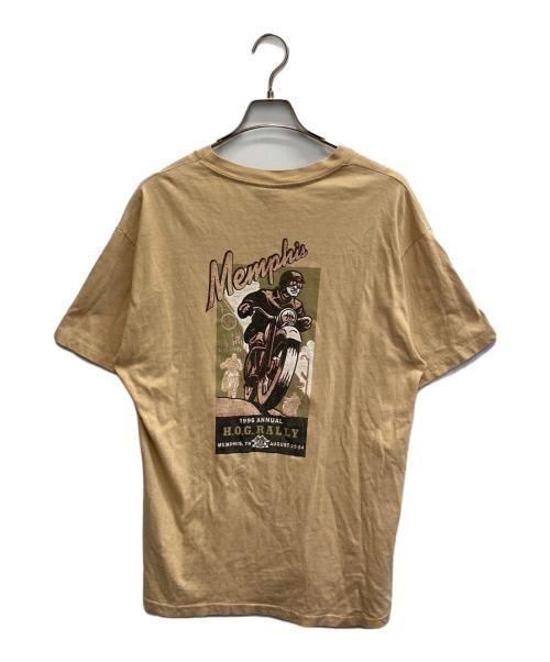 HARLEY-DAVIDSON（ハーレーダビッドソン）HARLEY-DAVIDSON (ハーレーダビッドソン) プリントTシャツ ベージュ サイズ:Lの古着・服飾アイテム