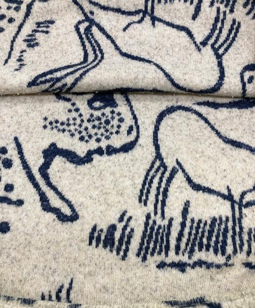 WOOLRICH（ウールリッチ）WOOLRICH (ウールリッチ) 90ｓ 総柄フリーススウェット ベージュ サイズ:Lの古着・服飾アイテム