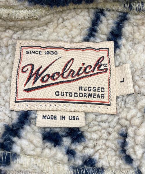 WOOLRICH（ウールリッチ）WOOLRICH (ウールリッチ) 90ｓ 総柄フリーススウェット ベージュ サイズ:Lの古着・服飾アイテム