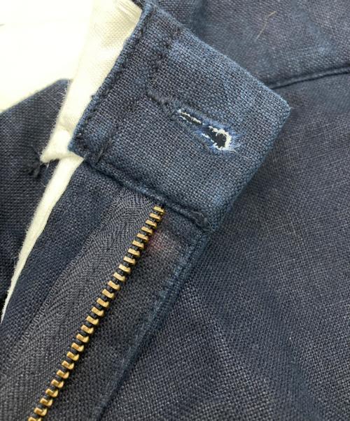POLO RALPH LAUREN（ポロ・ラルフローレン）POLO RALPH LAUREN (ポロ・ラルフローレン) リネンタックパンツ ネイビー サイズ:34/30の古着・服飾アイテム