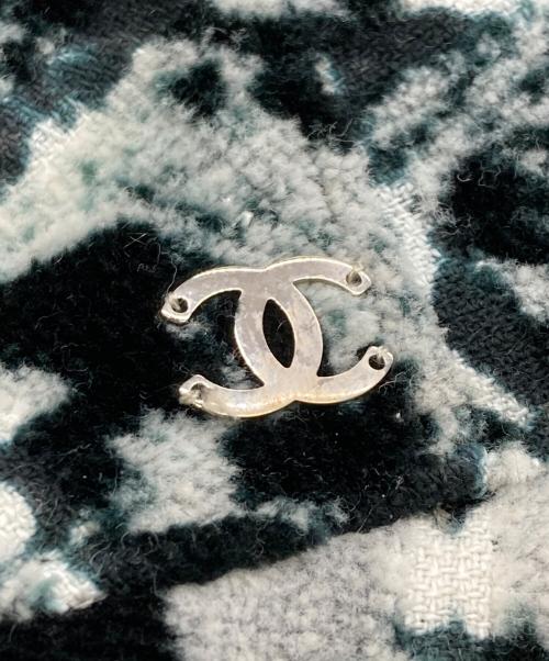 CHANEL（シャネル）CHANEL (シャネル) ココマーク付き花柄パイル地バケットハット ホワイト×ブラック サイズ:Mの古着・服飾アイテム