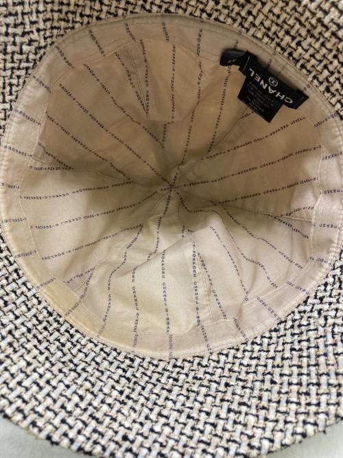 CHANEL（シャネル）CHANEL (シャネル) ツイードミックスバケットハット ベージュ サイズ:57の古着・服飾アイテム