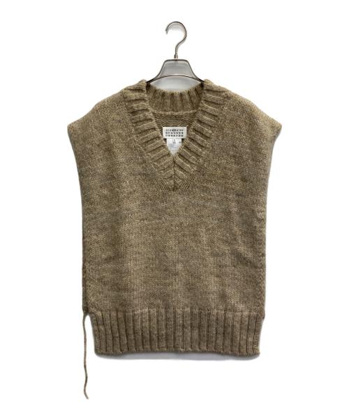 Maison Margiela（メゾンマルジェラ）Maison Margiela (メゾンマルジェラ) ボタニカルダイタバードニットベスト ベージュ サイズ:Lの古着・服飾アイテム