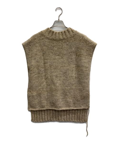 Maison Margiela（メゾンマルジェラ）Maison Margiela (メゾンマルジェラ) ボタニカルダイタバードニットベスト ベージュ サイズ:Lの古着・服飾アイテム