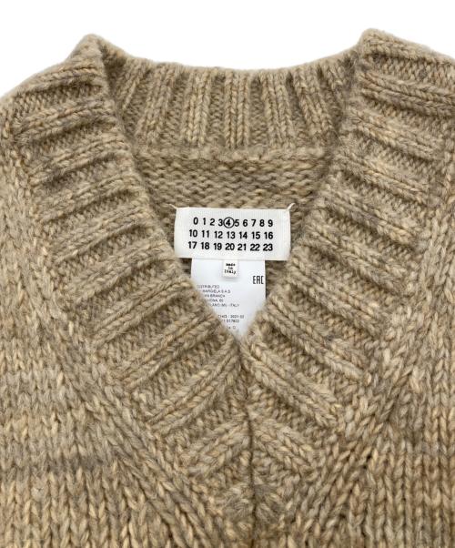 Maison Margiela（メゾンマルジェラ）Maison Margiela (メゾンマルジェラ) ボタニカルダイタバードニットベスト ベージュ サイズ:Lの古着・服飾アイテム
