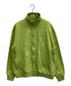 Snow peak×JOURNAL STANDARDスノーピーク×ジャーナルスタンダード）の古着「リサイクルコットンスナップカーディガンスウェットカーディガン」｜黄緑