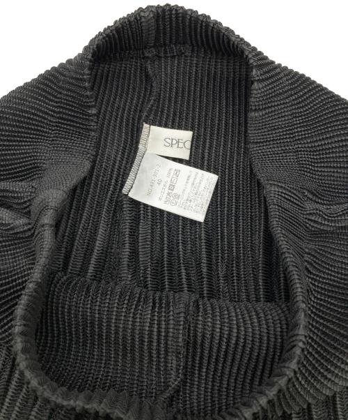 SPECCHIO（スペッチオ）SPECCHIO (スペッチオ) シャトルフェイドアウトプリーツ クロップドワイドパンツ ブラック サイズ:Lの古着・服飾アイテム