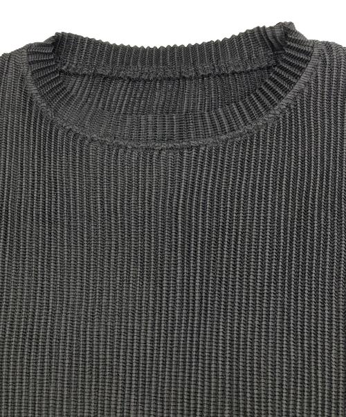 SPECCHIO（スペッチオ）SPECCHIO (スペッチオ) アシンメトリーヘムプリーツ シャトルTドッキングプルオーバー / 5分袖 ブラック サイズ:Lの古着・服飾アイテム