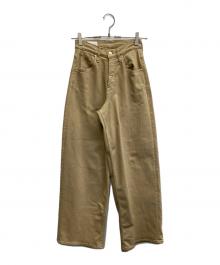 SURT×BIG JOHN（サート×ビッグジョン）の古着「ダメージ加工ルーズシルエットデニム バギーデニム パンツ」｜ベージュ