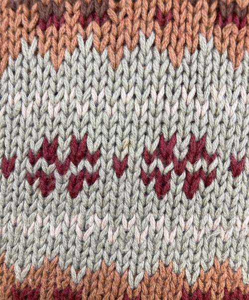 POLO RALPH LAUREN（ポロ・ラルフローレン）POLO RALPH LAUREN (ポロ・ラルフローレン) HAND KNIT コットンリネンニット ブラウン サイズ:Lの古着・服飾アイテム