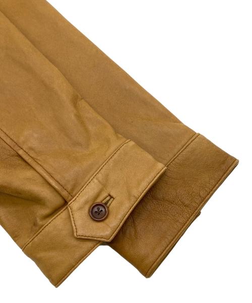 BANANA REPUBLIC（バナナリパブリック）BANANA REPUBLIC (バナナリパブリック) ジップアップレザージャケット ブラウン サイズ:Lの古着・服飾アイテム